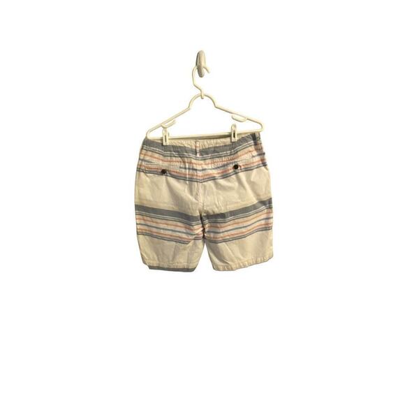 Arizona Jean Co Mens Shorts White, Blue/Red Stripes, size 34 pockets belt loop - Picture 12 of 12
